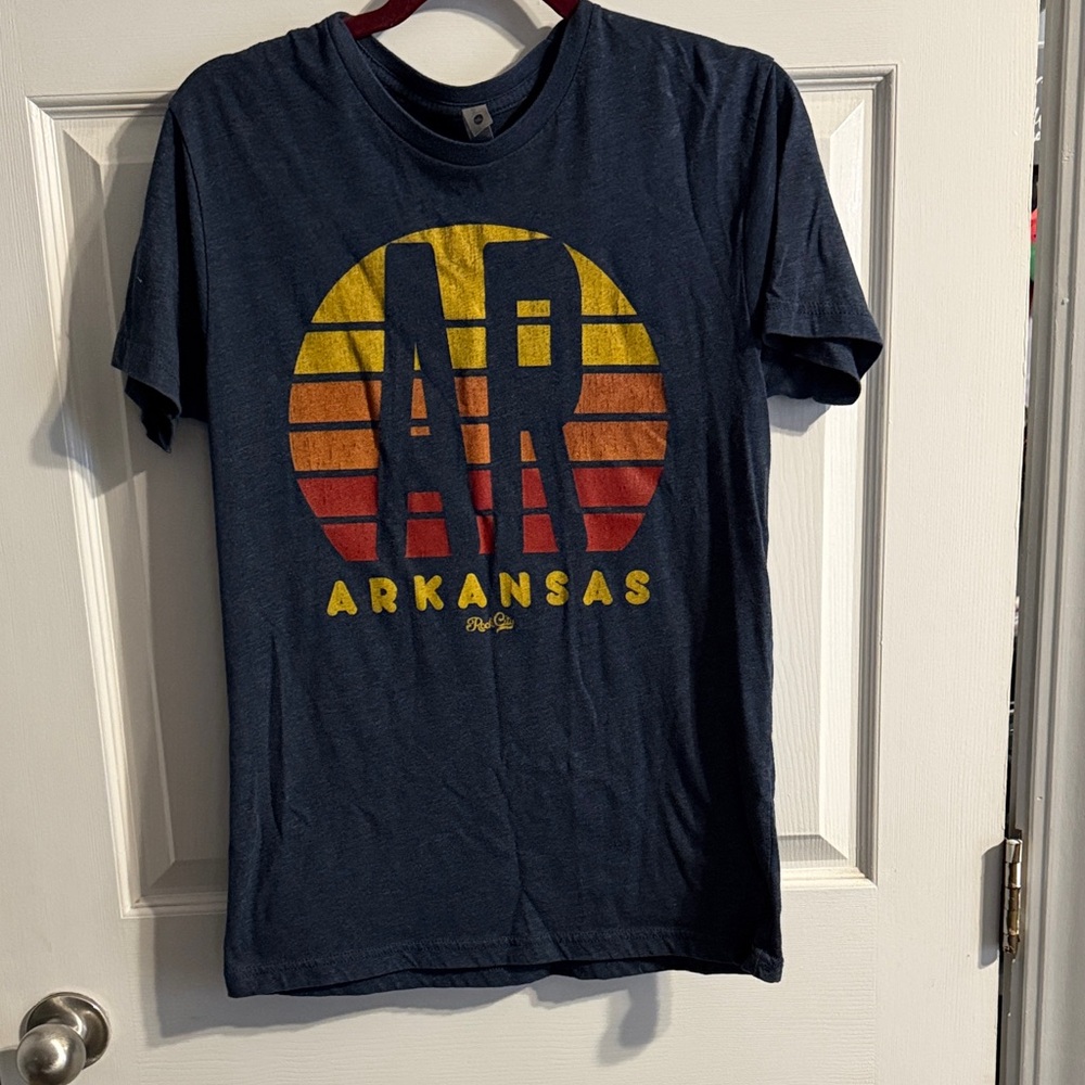 Next Level Apparel Navy Arkansas Tee